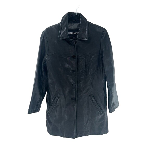 Women's Kenneth Cole Reaction Soft Leather Jacket Coat Size S - Picture 1 of 7